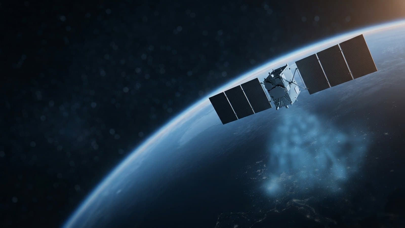 AST SpaceMobile direct-to-device satellite over Earth, illustrating the July 2026 selloff after a $1 billion convertible notes offering